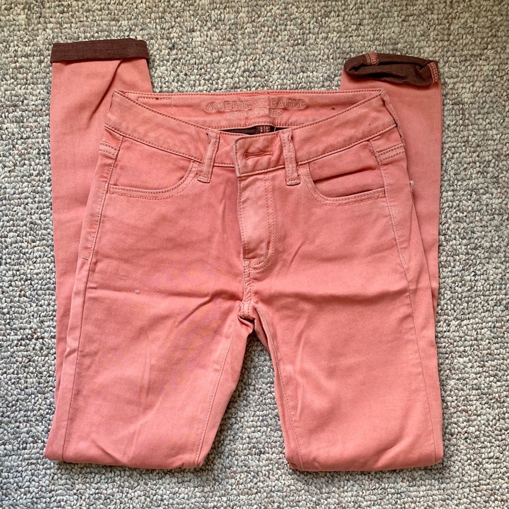 AE Salmon Jeggings - Size 2